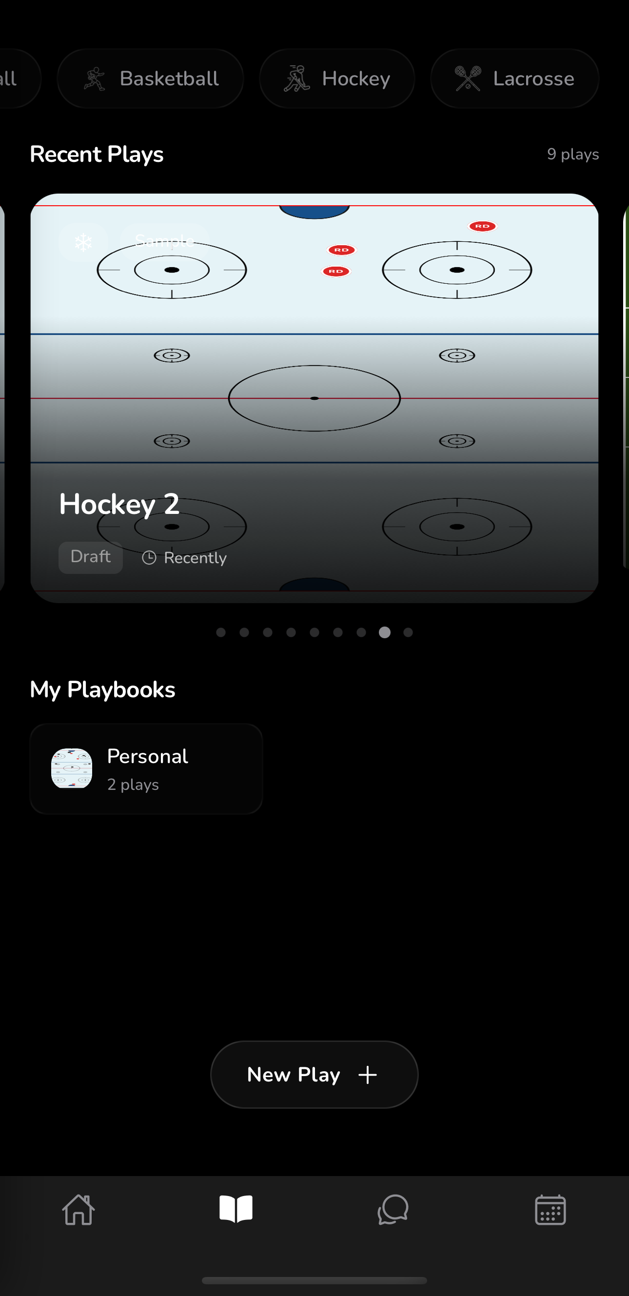 LockerRoom hockey playbook screen